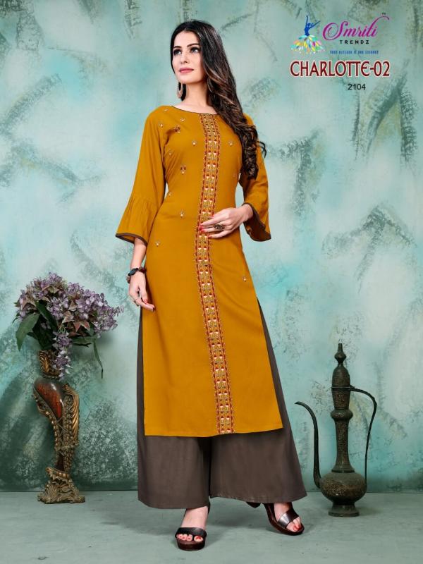 Smriti Trendz Charlotte 2 Rayon Kurti With Plazzo